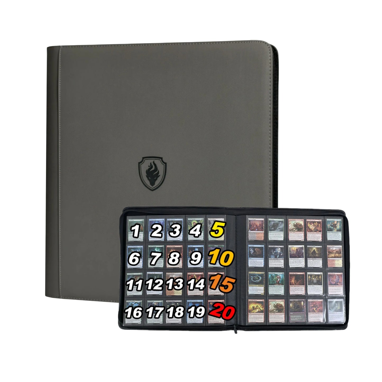1280+ Cards 20 Pocket Card Binder Collector Card Album - Pages Compatible with Pokemon Cards, Sports Cards, Yugioh, MTG