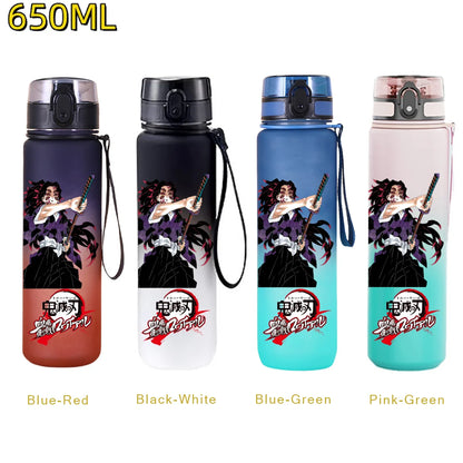 650ML Demon Slayer Kamado Tanjirou Water Bottle Kamado Nezuko Kochou Shinobu Fitness Drink Bottle Kettle Travel Office Jugs