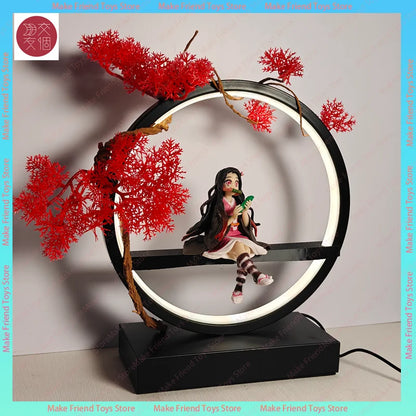 Nezuko Demon Slayer 3d Led Night Light Plug-In Mood Light Usb Anime Bedroom Decor Lamp For Fans Ambient Lighting Gift Home Dorm