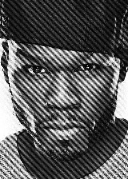 American Hip-hop Rap Musician 50 Cent Singer Portrait Canvas Painting Wall Art Picture Aesthetic Room Home Decoration Fans Gift