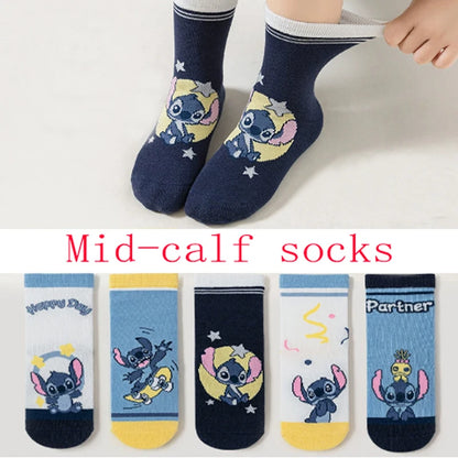 5 Pair/Lot Autumn Winter Children Cartoon Socks Baby Cute Trendy Cotton Pokemon Print Socks Comfortable Girls Boys Sport Socks