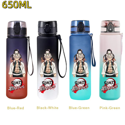 650ML Demon Slayer Kamado Tanjirou Water Bottle Kamado Nezuko Kochou Shinobu Fitness Drink Bottle Kettle Travel Office Jugs