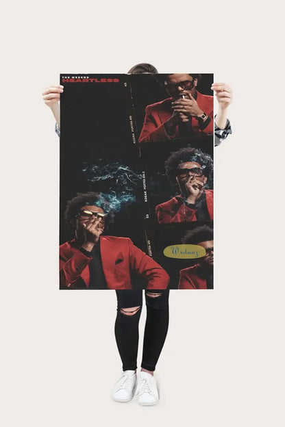 The Weeknd Poster Music Album Pop Rap Hip Hop Singer Life Photos Room Living Canvas Painting Print Wall Art Home Decor Pictures