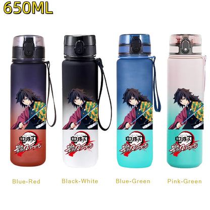 650ML Demon Slayer Kamado Tanjirou Water Bottle Kamado Nezuko Kochou Shinobu Fitness Drink Bottle Kettle Travel Office Jugs