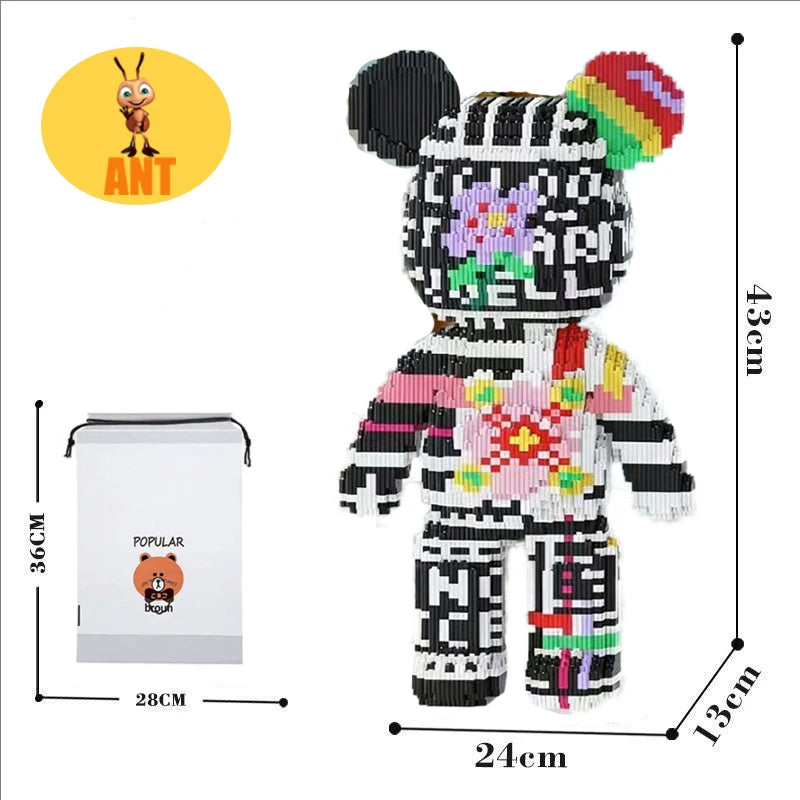 Kawaii Bear Building Blocks,assembly Toys,Ornaments, Home Decor,Creative Building Blocks,Thinking Developing Toys,Toys for Gifts