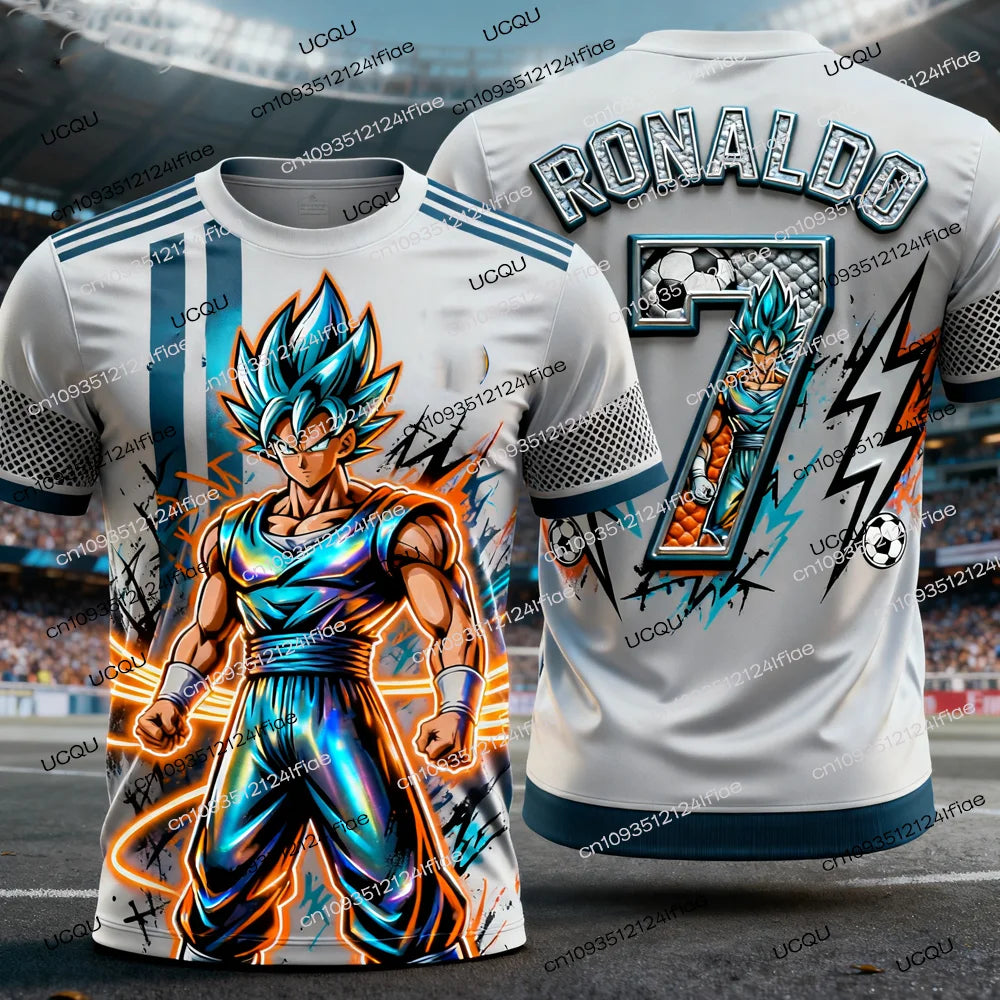 2025 New Arrivals Dragon Ball Z Goku/Vegeta Special Edition Football Jersey Ronaldo No.7 Football T-shirt Fan Special Jersey Kit