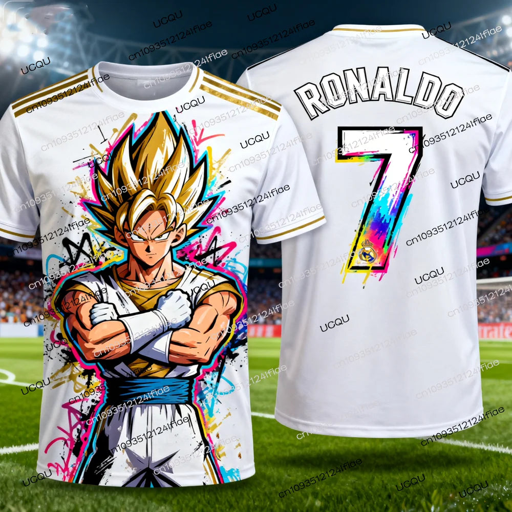 2025 New Arrivals Dragon Ball Z Goku/Vegeta Special Edition Football Jersey Ronaldo No.7 Football T-shirt Fan Special Jersey Kit