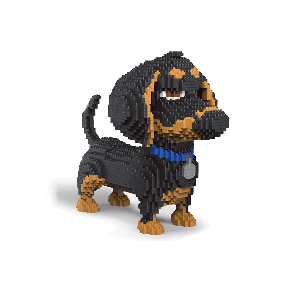 KNEW BUILT Yorkshire Terrier Dogs Model Micro Mini Building Blocks: Educational Recreation Toys for Pet Lover Gifts and Decor