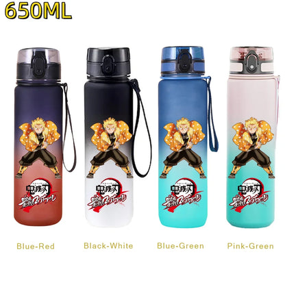 650ML Demon Slayer Kamado Tanjirou Water Bottle Kamado Nezuko Kochou Shinobu Fitness Drink Bottle Kettle Travel Office Jugs