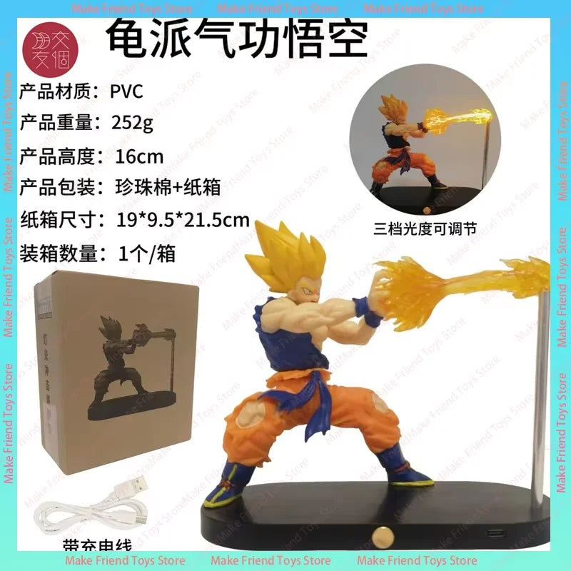 Rechargeable Dragon Ball Gogeta Lamp Gogeta Ligh Son Goku Light Lamp Model Kakarotto Kamehameha Wave Magnetic Ornament Anime