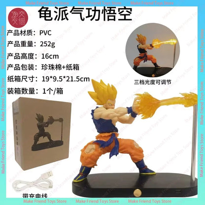 Rechargeable Dragon Ball Gogeta Lamp Gogeta Ligh Son Goku Light Lamp Model Kakarotto Kamehameha Wave Magnetic Ornament Anime