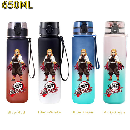 650ML Demon Slayer Kamado Tanjirou Water Bottle Kamado Nezuko Kochou Shinobu Fitness Drink Bottle Kettle Travel Office Jugs