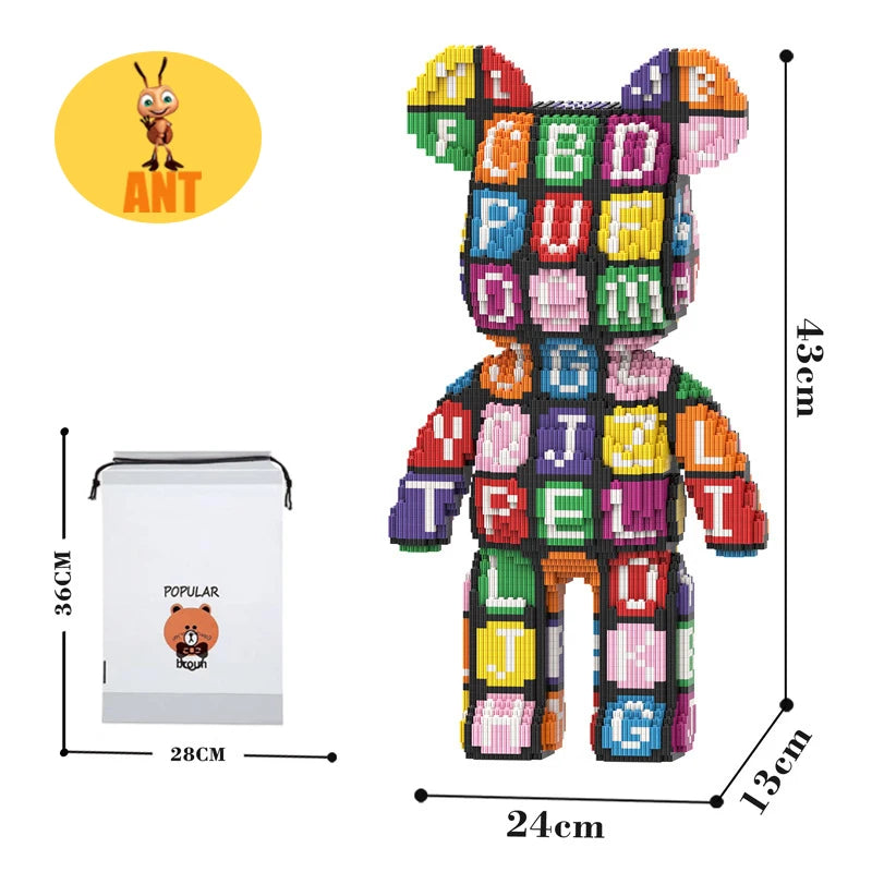 Kawaii Bear Building Blocks,assembly Toys,Ornaments, Home Decor,Creative Building Blocks,Thinking Developing Toys,Toys for Gifts