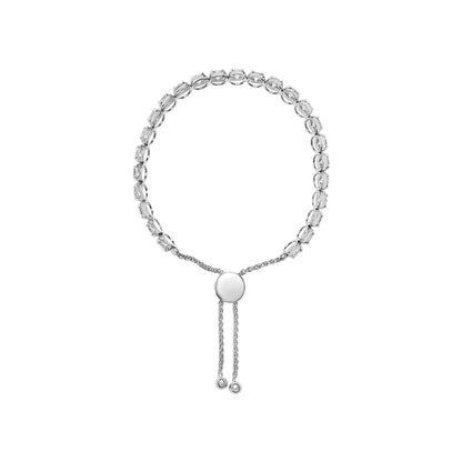 14K witgouden 6,00 Cttw diamanten 4”-10” verstelbare Bolo tennisarmband (IJ-kleur, I1-I2 helderheid)