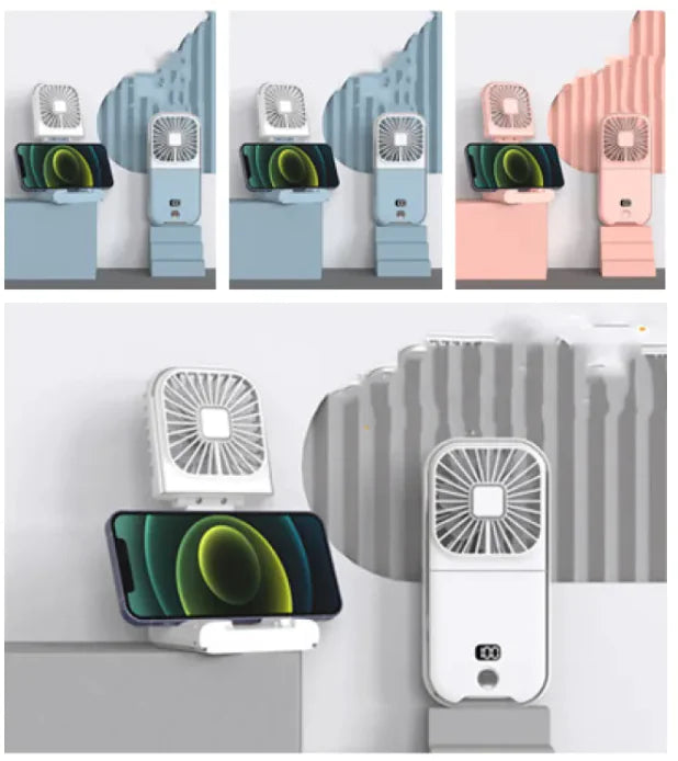 Mini Portable Neck & Hand Fan, USB Rechargeable