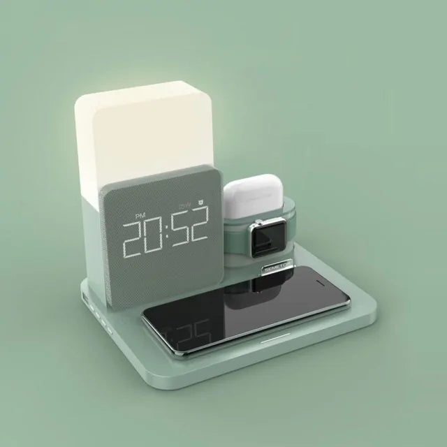LED-lamp voor op het nachtkastje Qi-draadloze oplader