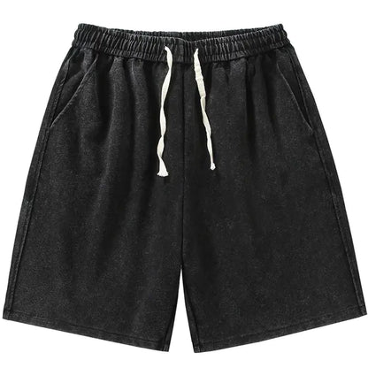 Zomerse katoenen sweatshorts met distressed look