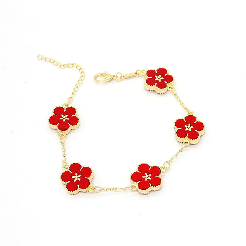 18k vergulde bloemenarmbanden