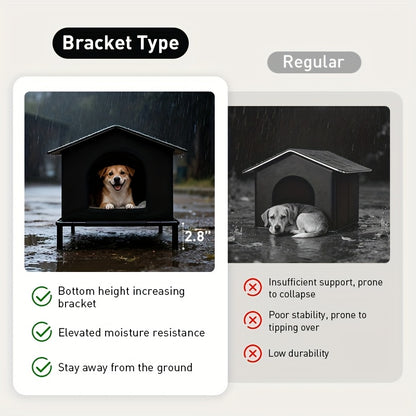 PETFEET Large Outdoor/Indoor Dog House & Cat Shelter - Heavy-Duty Oxford Fabric Pet Enclosure with Sturdy, Easy Assembly Winter Warm Tent-like Roof - Spacious Multi-Animal House for Puppies, Cats, Rabbits - All-Weather Protec