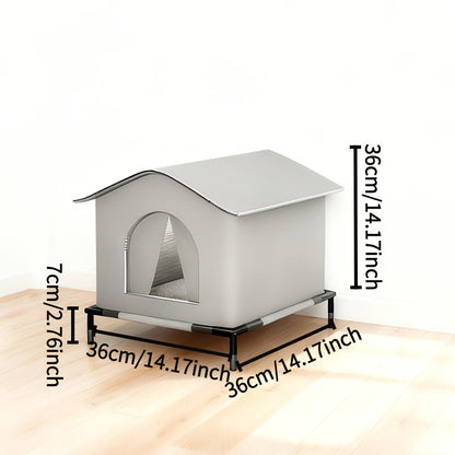 PETFEET Large Outdoor/Indoor Dog House & Cat Shelter - Heavy-Duty Oxford Fabric Pet Enclosure with Sturdy, Easy Assembly Winter Warm Tent-like Roof - Spacious Multi-Animal House for Puppies, Cats, Rabbits - All-Weather Protec