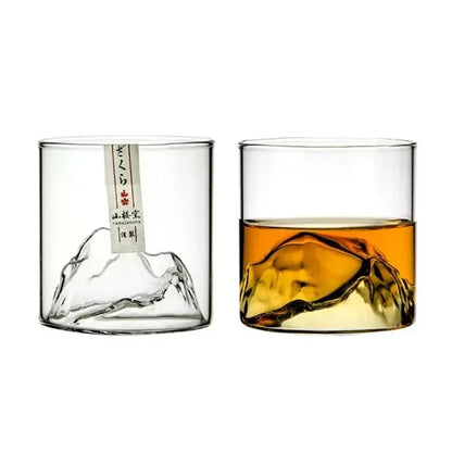 Japan 3D Berg Whiskey Glas Gletsjer
