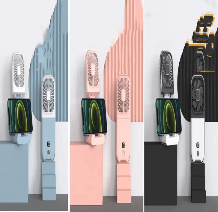 Mini Portable Neck & Hand Fan, USB Rechargeable