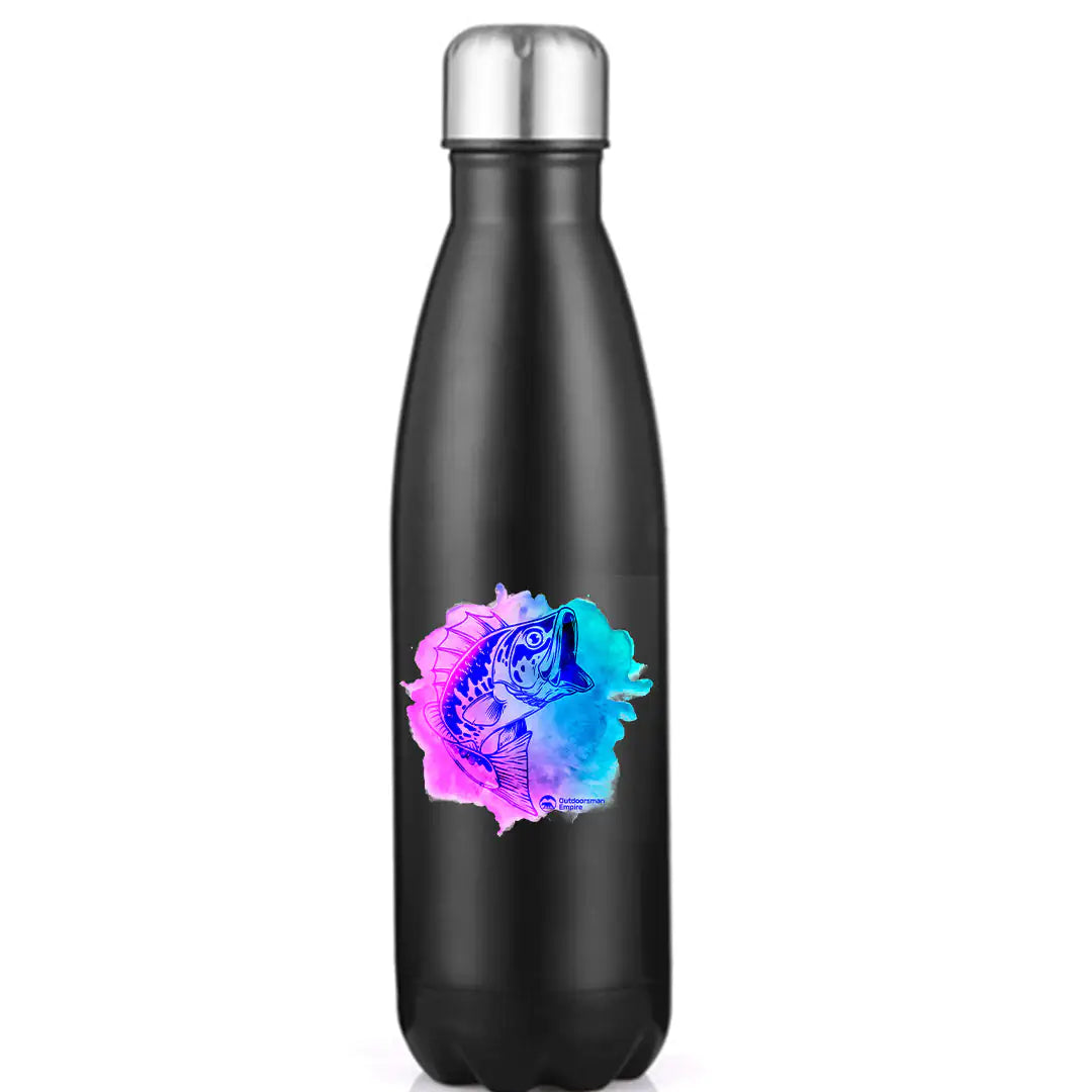 Watercolor Fishing' Stainless Steel Water Bottle
