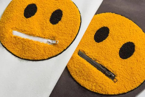 Smile Face Patchwork Capuchon Sweatshirts