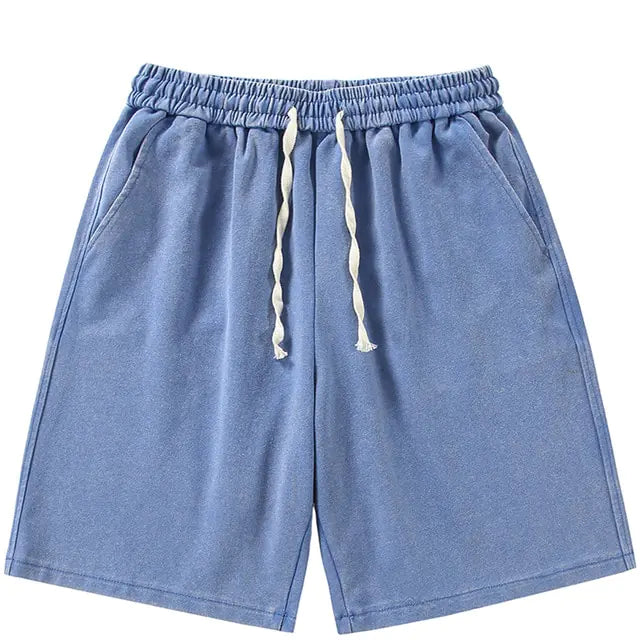 Zomerse katoenen sweatshorts met distressed look