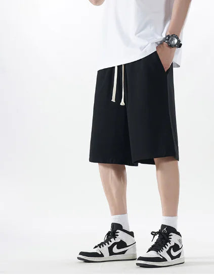 Zomerse katoenen sweatshorts met distressed look