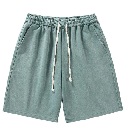 Zomerse katoenen sweatshorts met distressed look