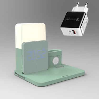 LED-lamp voor op het nachtkastje Qi-draadloze oplader