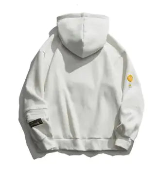 Smile Face Patchwork Capuchon Sweatshirts