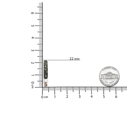 18K witgouden 1,00 Cttw bruine en witte diamant en 1,3 mm ronde groene tsavoriet edelsteen binnen-buiten creolen (bruine en GH-kleur, SI1-SI2 helderheid)