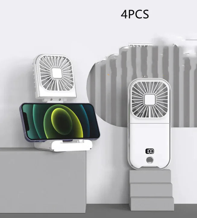 Mini Portable Neck & Hand Fan, USB Rechargeable